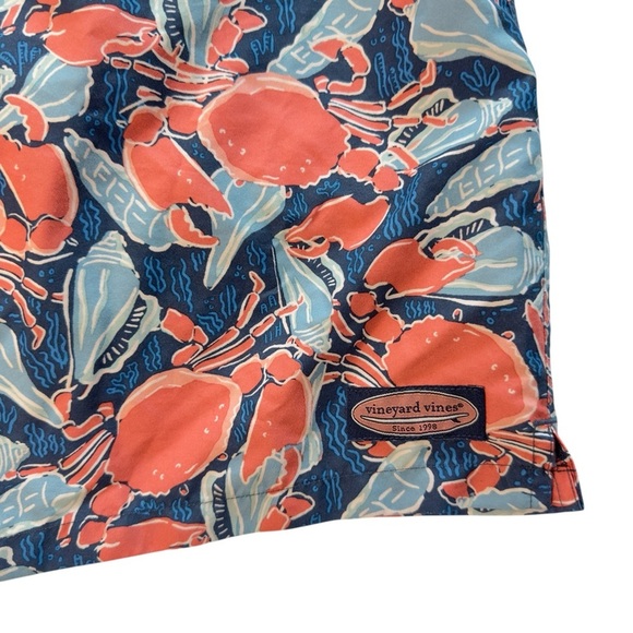 Vineyard Vines Crab Print Men's Swim Shorts Trunks Size Small - Picture 3 of 4